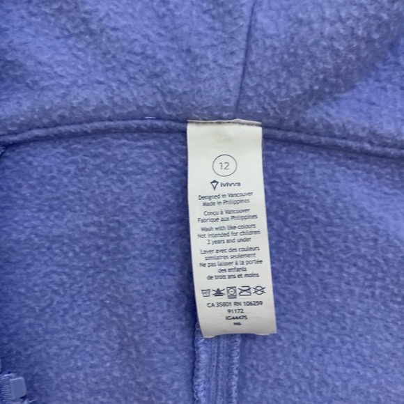 Ivivva Girls Size 12 Purple Zip Up Hoodie - Picture 2 of 5